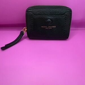 Marc Jacobs Black Leather Credit Card Wallet
